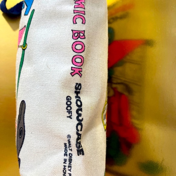 WALT DISNEY GOOFY VINTAGE COMIC BOOK SHOWCASE GOOFY CANVAS ZIP UP BOOK BAG RARE - Picture 13 of 16